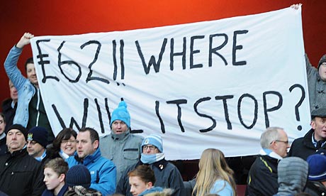 Manchester City fans' banner
